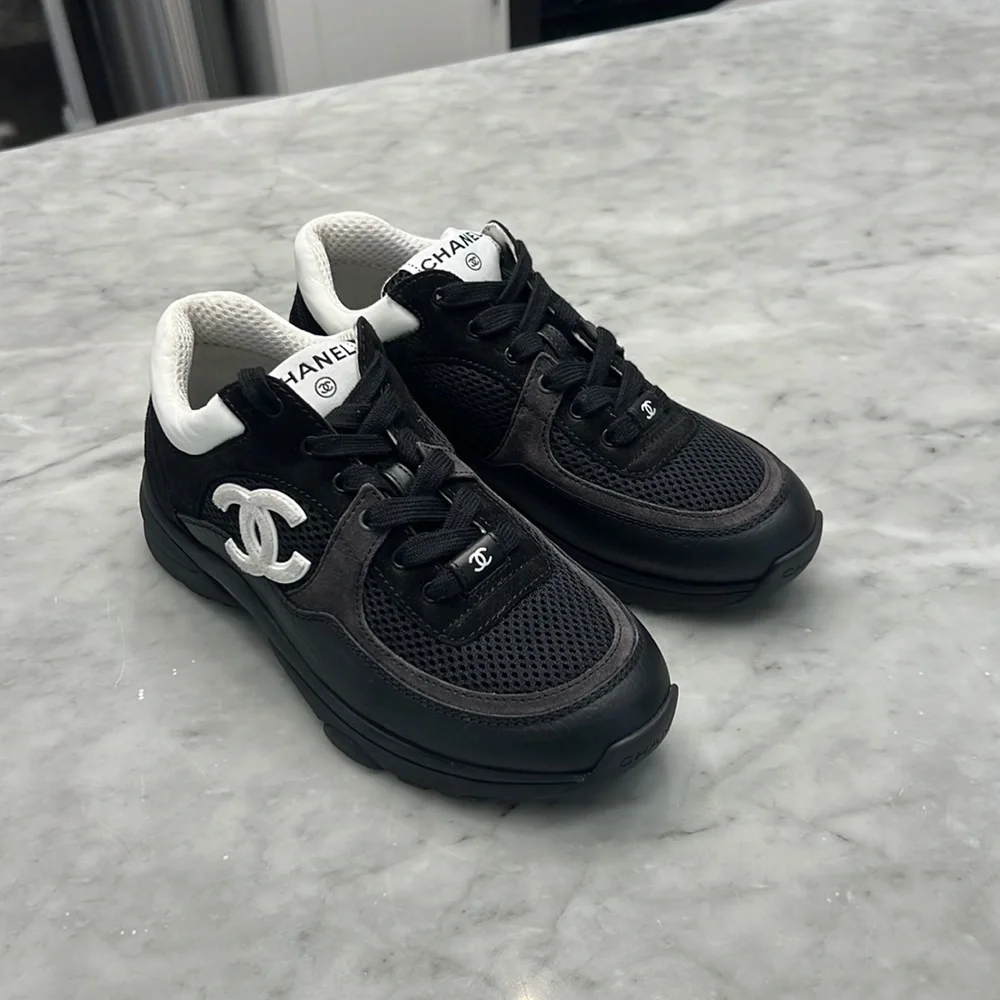 靴 CHANEL 35,5 CHANEL | Shoes | Chanel Mesh Suede Grained Calfskin Womens Cc